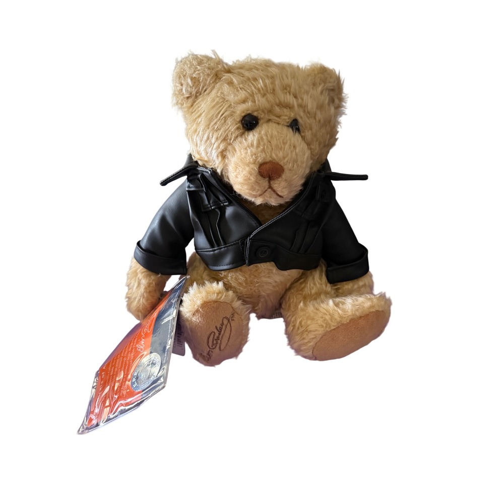 Dakin Elvis Presley 68 Comeback Special Teddy Bear Black Leather Jacket COA 2000